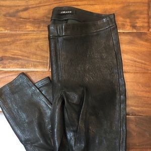 J brand leather leggings small